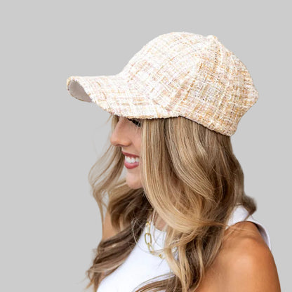 Tweed Sparkle Ball Cap