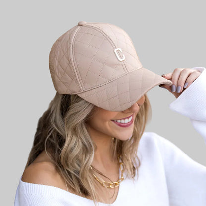 Quilted Puffer Ball Cap