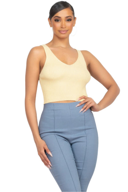 Crop Tank Top & Cardigan Sweater Set
